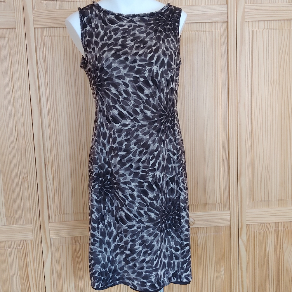 Ann Taylor Floral Burst Silk Sheath Dress